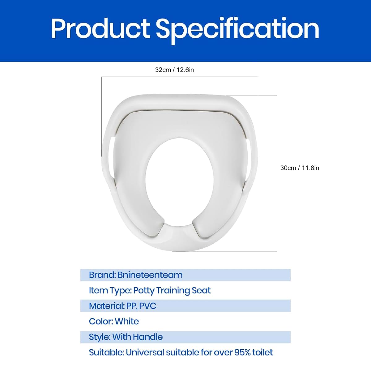Bnineteenteam Potty Training Seat with Soft Cushion and Non-Slip Handles, Universal for (photo 4)
