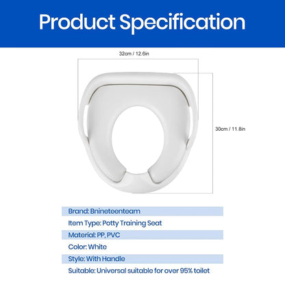 Bnineteenteam Potty Training Seat with Soft Cushion and Non-Slip Handles, Universal for (photo 4)