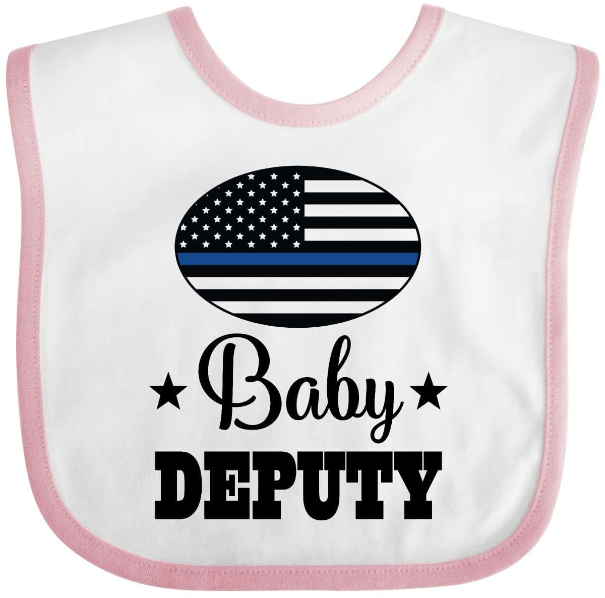 Inktastic Police Deputy Baby Bib, Cotton, Hook and Loop Closure