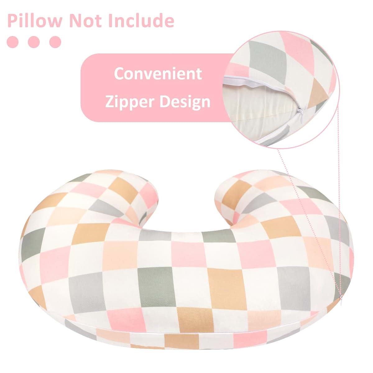 DILIMI Nursing Pillow Cover in Checkerboard Pattern