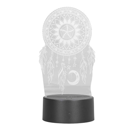 3D Dream Catcher Night Light | Colorful Touch Ornament for Kids Bedroom
