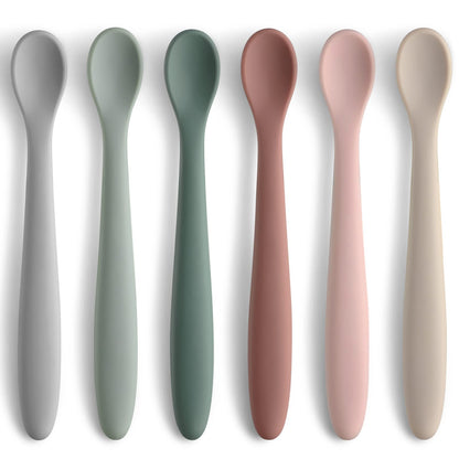BabyOneStop Silicone Feeding Spoons 6-Piece Set