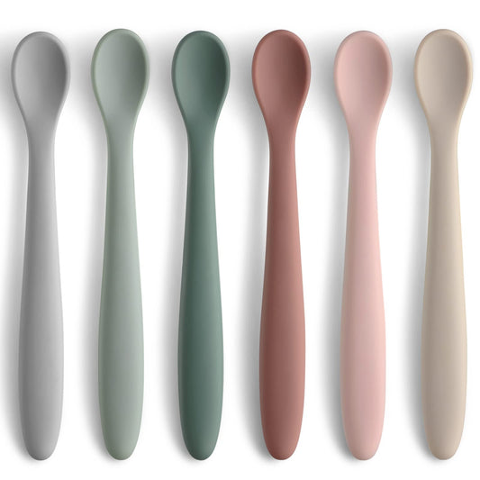 BabyOneStop Silicone Feeding Spoons 6-Piece Set