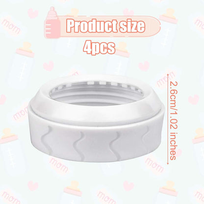 PEUTIER Bottle Nipple Collar Rings 4 Pack for Dr Brown Wide Bottles