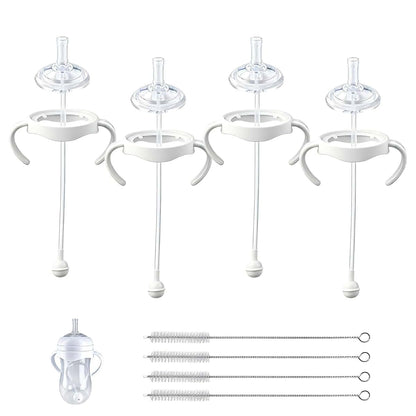 Honeykin Straw Cup Conversion Kit for Philips Avent Natural Baby Bottles, Weighted Straw Transition Set with Soft