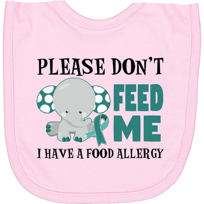 inktastic Please Dont Feed Me I Have a Food Allergy with Elephant Newborn Bib