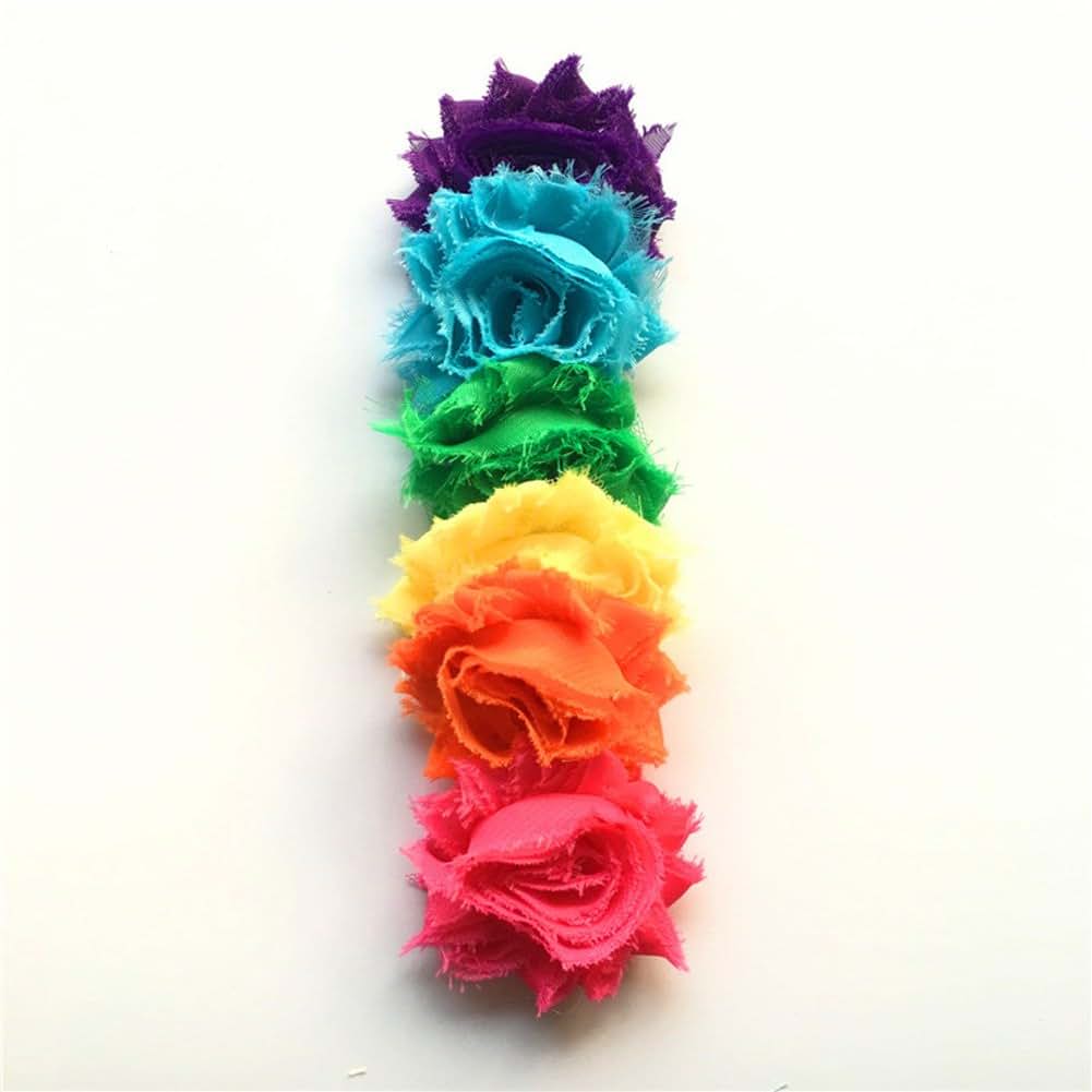 Rainbow Flower Elastic Headband for Baby Girls