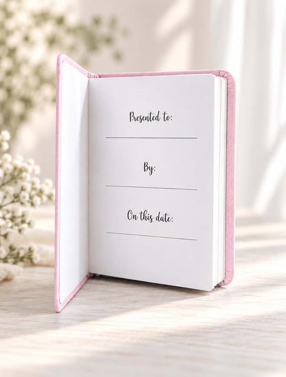 Pacidoodle Personalized Baby Bible with Name Engraved (Pink)