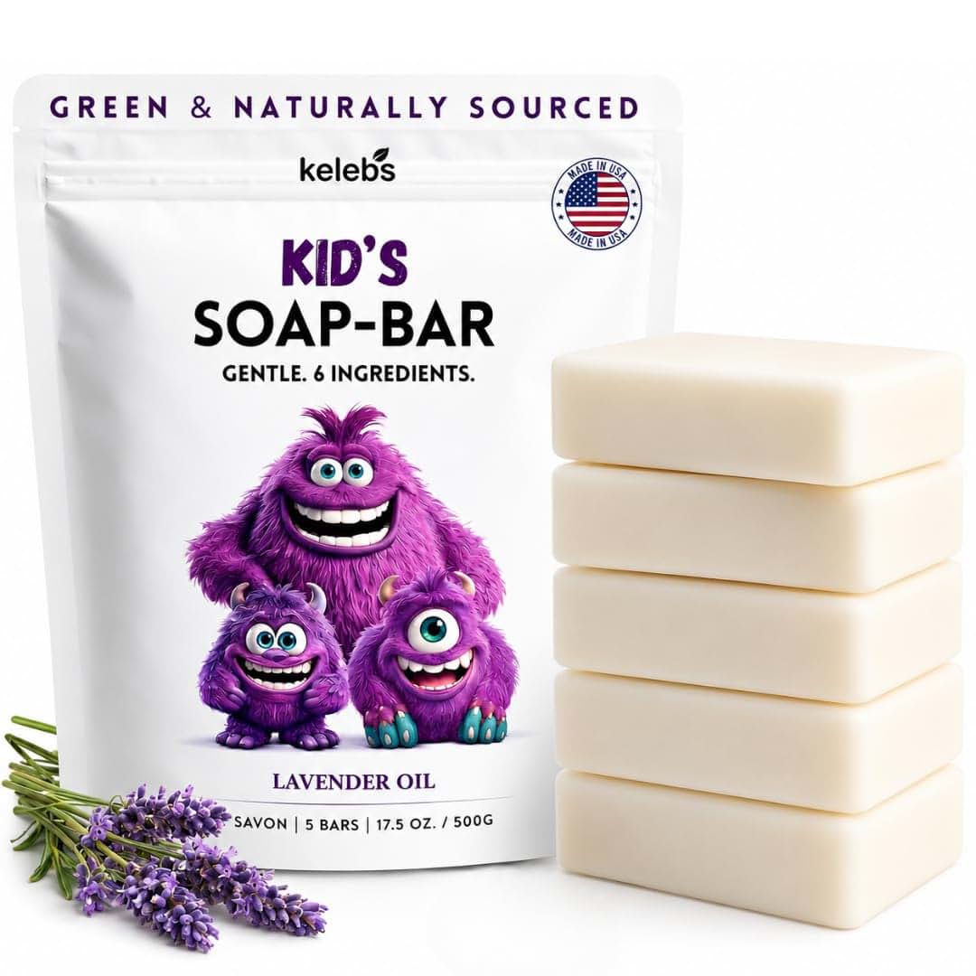 KELEBS Gentle Lavender Kids Soap Bar 5-Pack