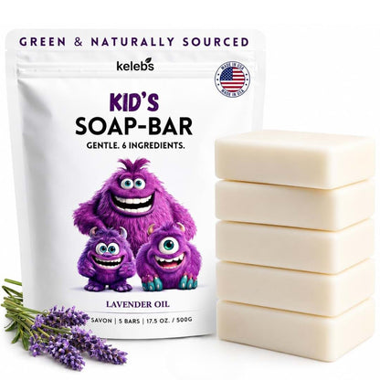 KELEBS Gentle Lavender Kids Soap Bar 5-Pack