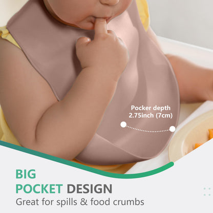 Cuddle Campus Silicone Bibs Set of 3