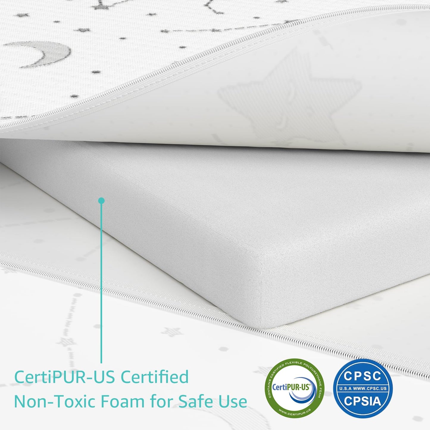 Yening Organic Cotton Pack and Play Mattress Pad