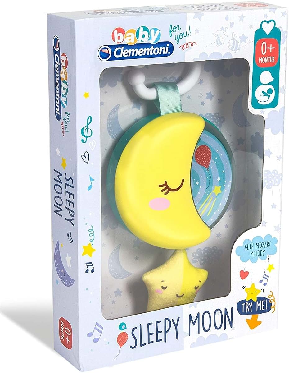 Clementoni Sleepy Moon Carillon Music Box for Newborn Baby Toys