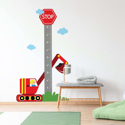 BabyOneStop Growth Chart Wall Decals Streets and Cars Set