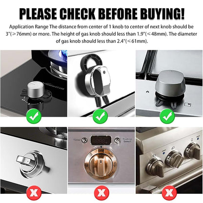 Stove Knob Safety Covers 5 Pack Black