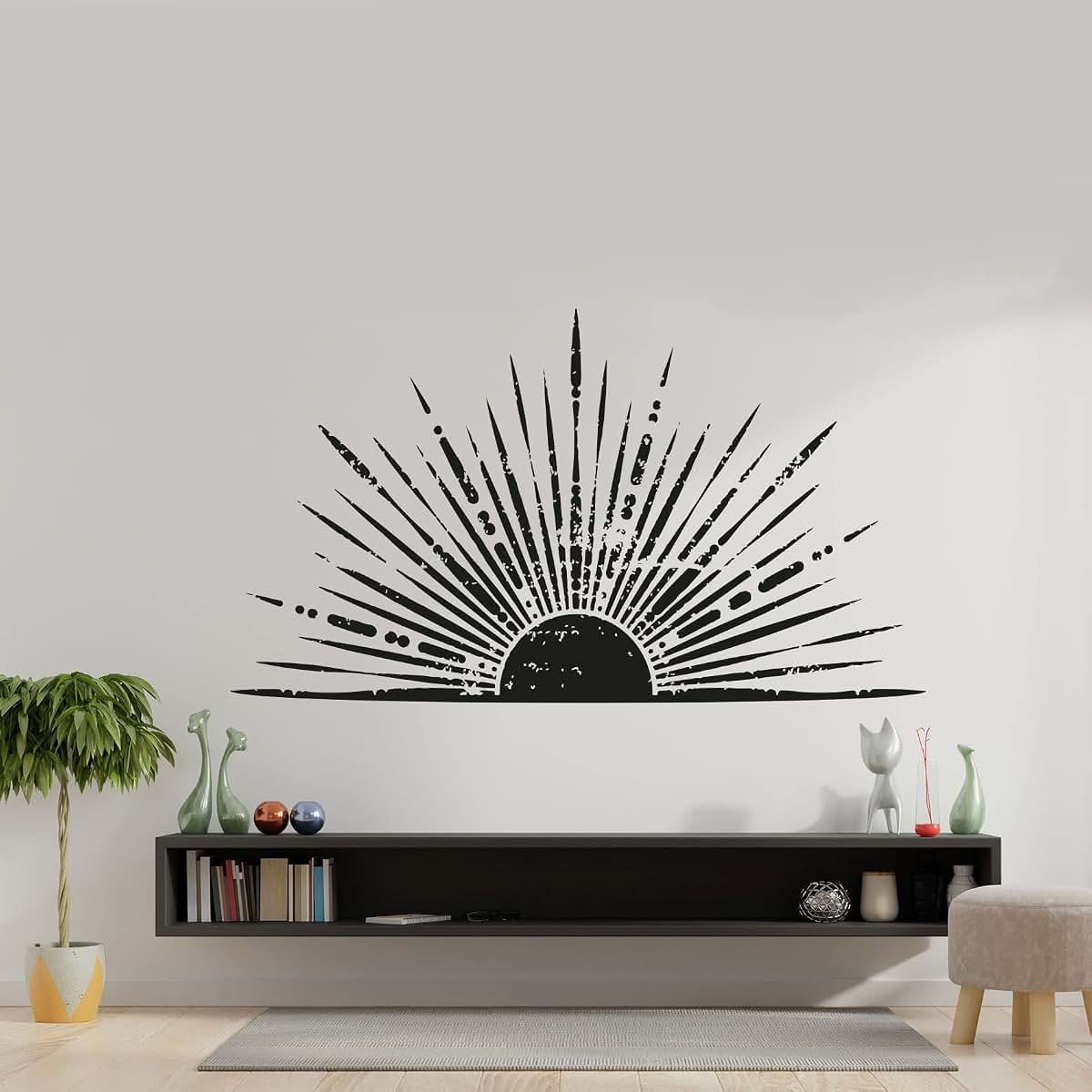 All Things Valuable Sun Ray Arch Pattern Wall Decal For Kids Rooms