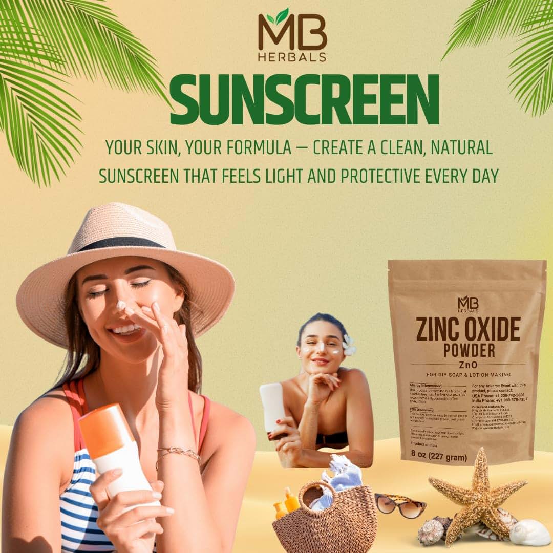 MB Herbals Zinc Oxide Powder For DIY Sunscreen And Creams (photo 3)