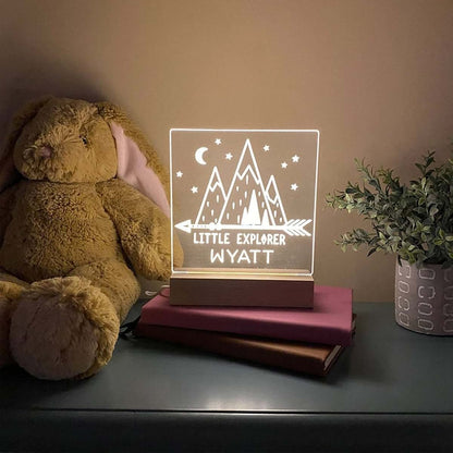 Chopie Little Explorer Mountain Personalized Night Light