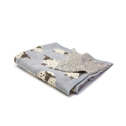 Two's Company Counting Sheep Blanket Cotton 31x39 Inches