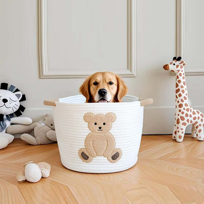 INough Cotton Rope Basket Toy Storage Baskets for kids Laundry Hamper, Gift Basket Empty Baby Shower Baskets with (photo 4)