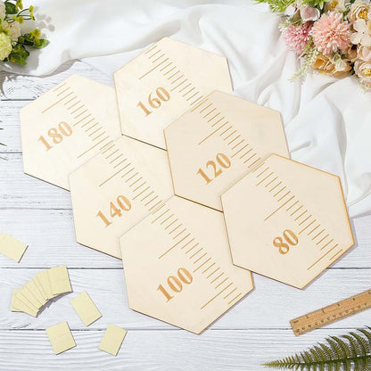 Mayjoydiy Hexagon Wooden Growth Chart Ruler