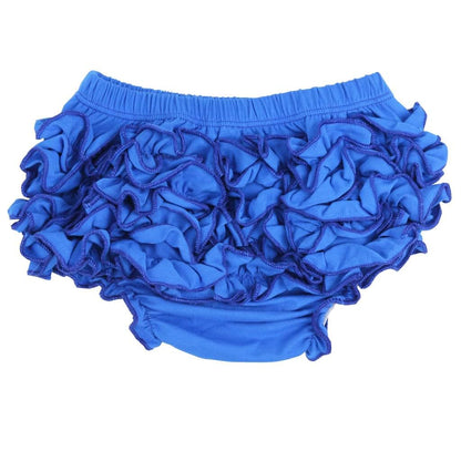 Wennikids Baby Girl's Cotton Shorts and Diaper Cover Bloomers, Medium Blue