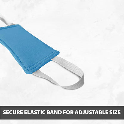 The Handle Wonder Cover Door Latch Silencer Covers, 2 Pack, Blue, Neoprene