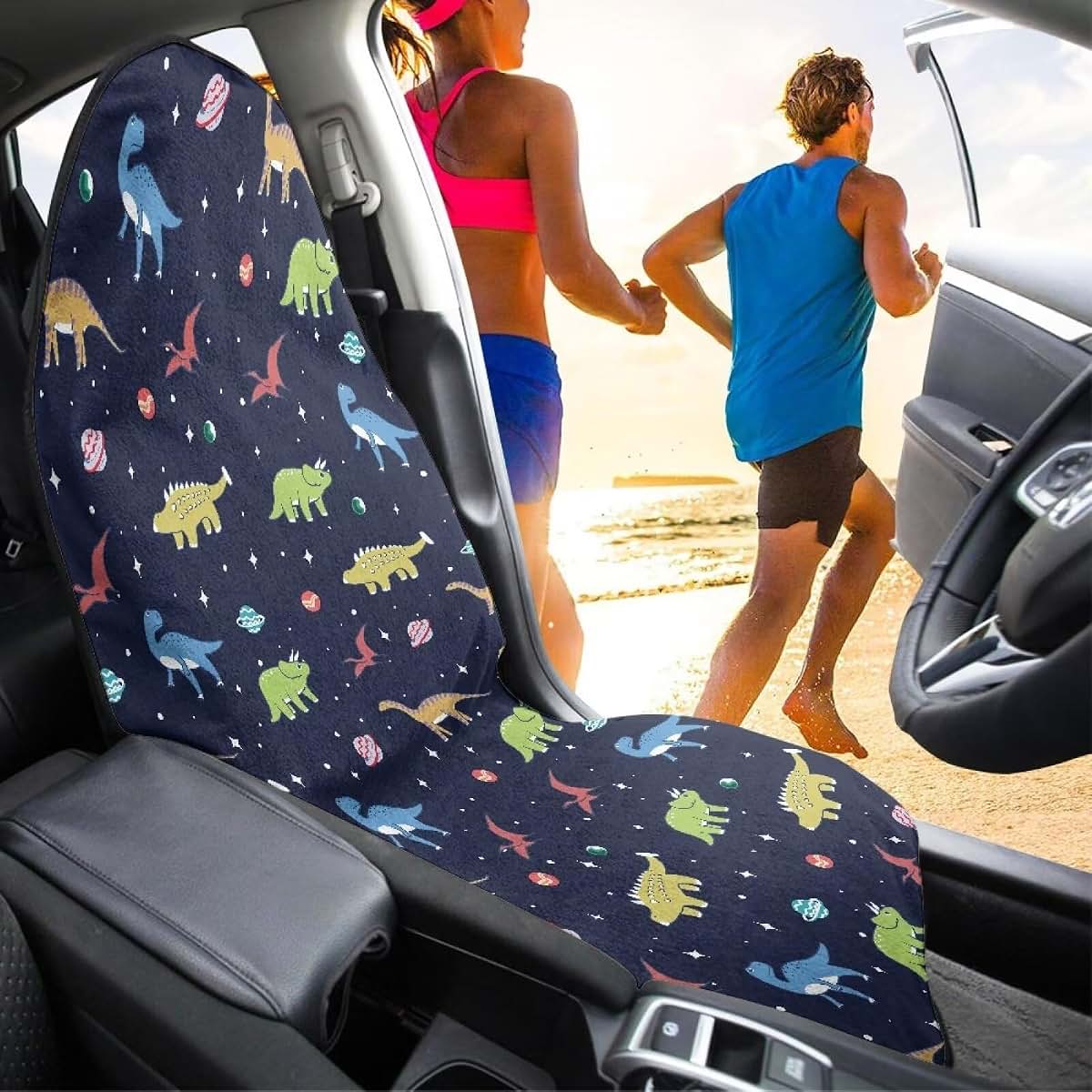 Whosucclay Sweat Towel Car Seat Cover Waterproof Non-Slip Universal