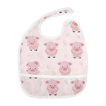 Baby Feeding Bibs with Adjustable Snaps for Mealtime Messes