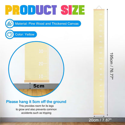 uxcell Growth Chart for Wall Canvas Ruler