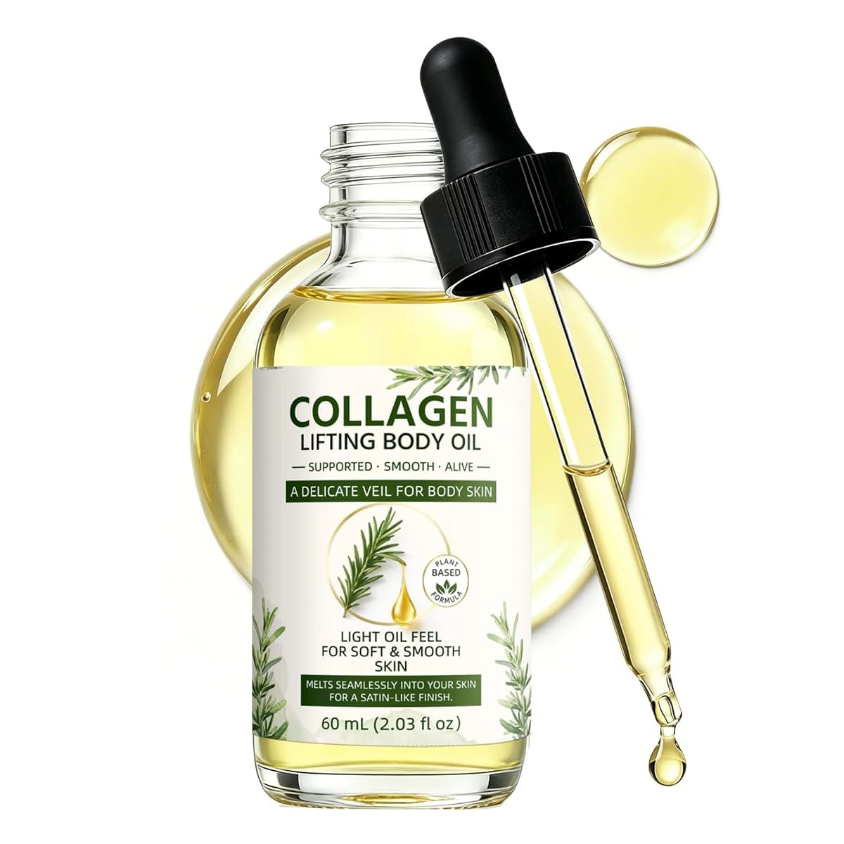 YLYBESK Collagen Infused Plant-Based Body Oil For Daily Hydration
