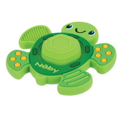 Nuby Teethe N' Pop Sensory Play Teether Turtle Soft Silicone