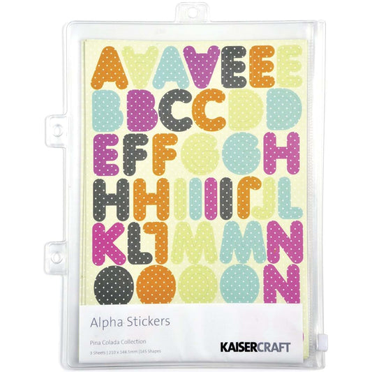 Kaisercraft Pina Colada Alpha Stickers Cardstock Sheets