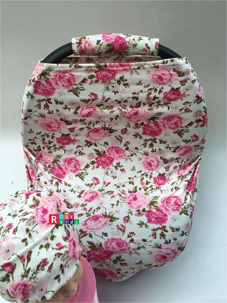 Rosy Kids 9-Piece Infant Car Seat Cover Set With Canopy and Nursing Scarf (photo 2)