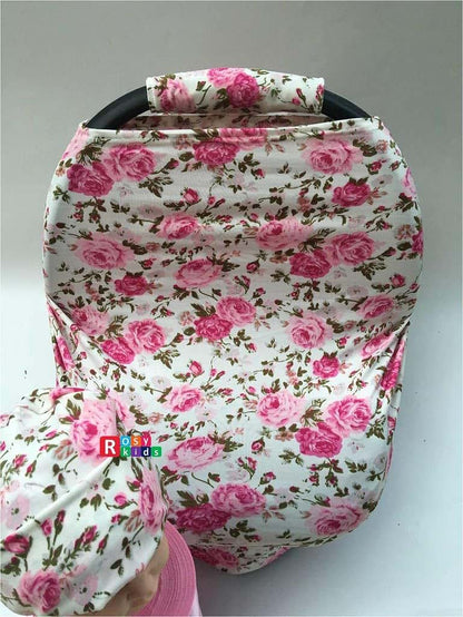 Rosy Kids 9-Piece Infant Car Seat Cover Set With Canopy and Nursing Scarf (photo 2)