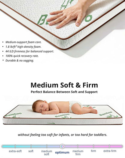 Bamboo Pack And Play Mattress Topper Pad for Playpen