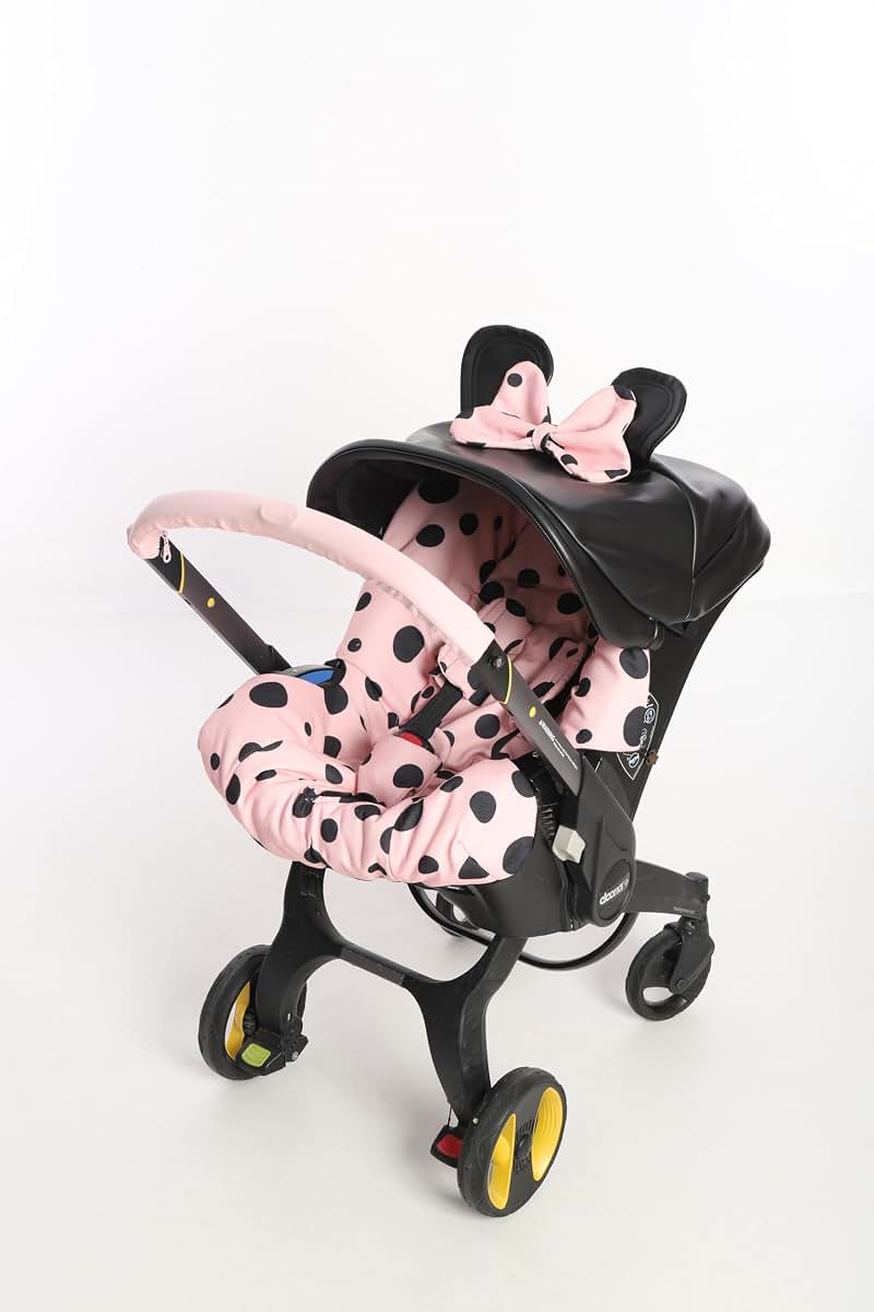 Boss and Baby Pink Handmade Doona Stroller Car Seat Cover Replacement Set (photo 4)