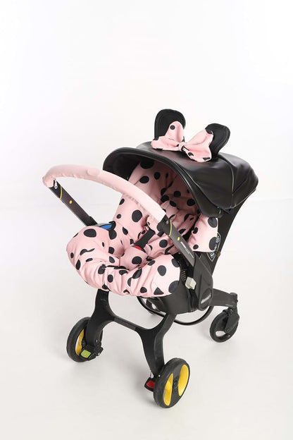 Boss and Baby Pink Handmade Doona Stroller Car Seat Cover Replacement Set (photo 4)
