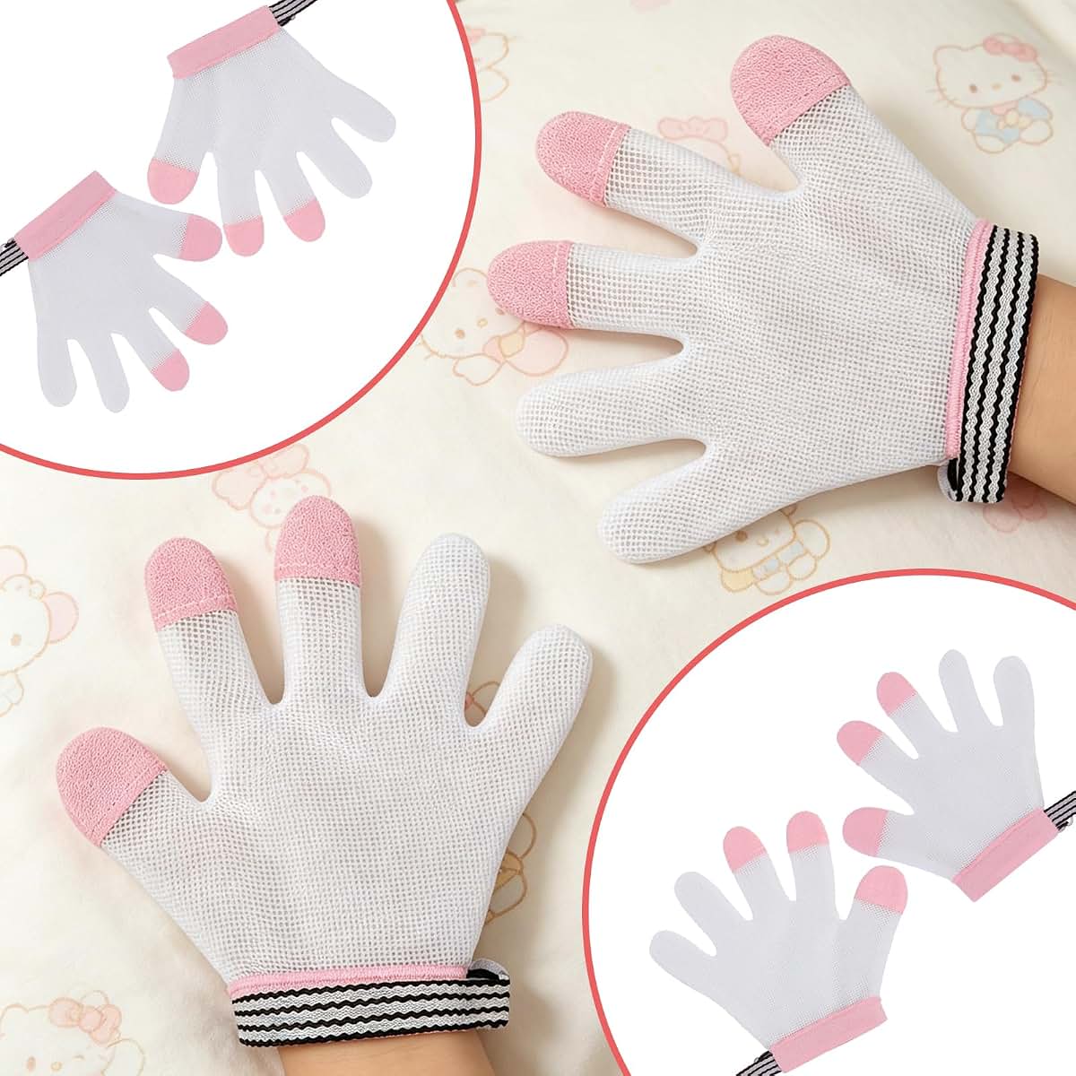 Thumb Guard Gloves for Kids & Baby, Size S (6-12 Months), Cotton-Blend Breathable