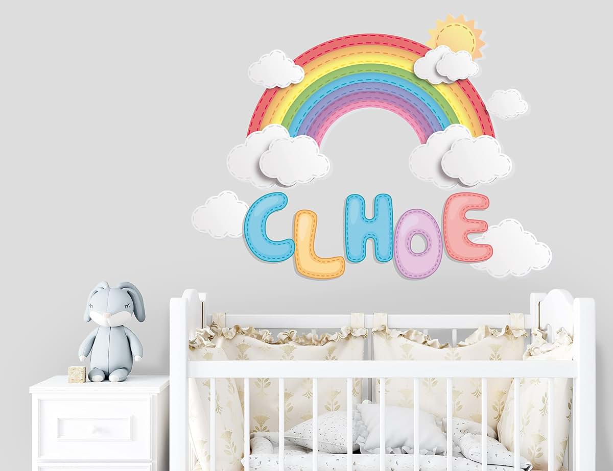 Kyle Cornhole Rainbow Wall Decals Personalized Unicorn Wall Stickers
