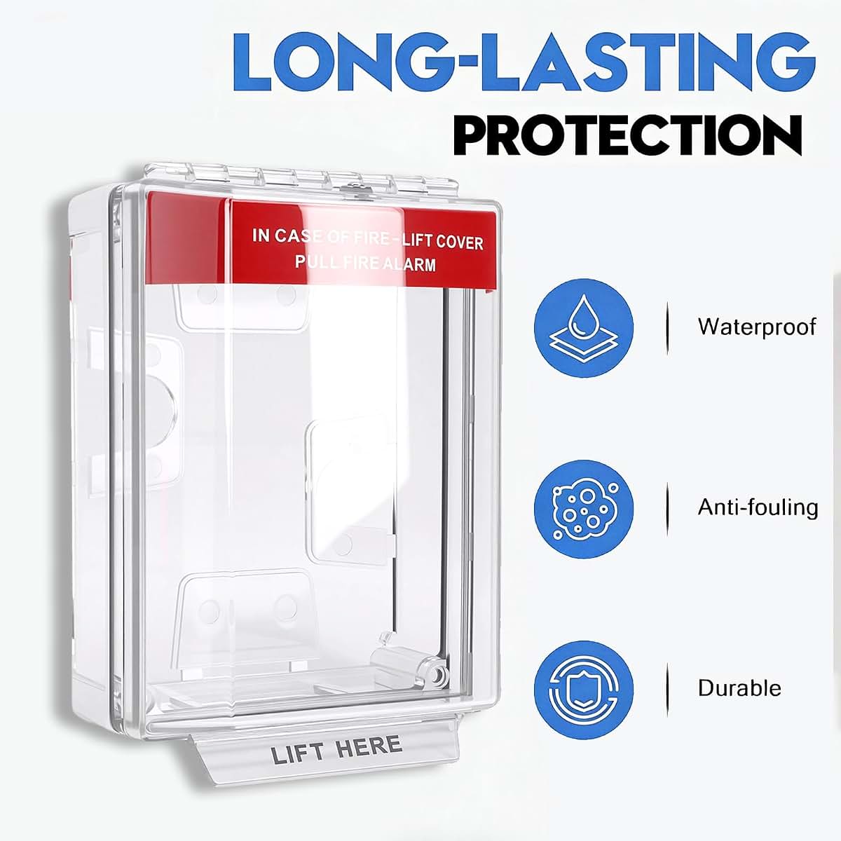 Jaocdoen Fire Alarm Pull Station Cover With Protective Guard (photo 2)