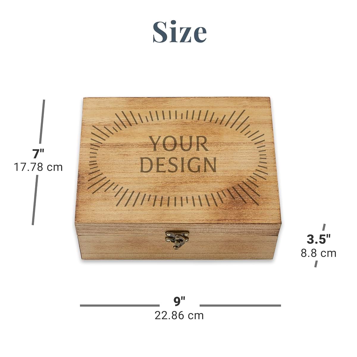 Let's Make Memories Personalized Wooden Keepsake Box With Hinged Lid