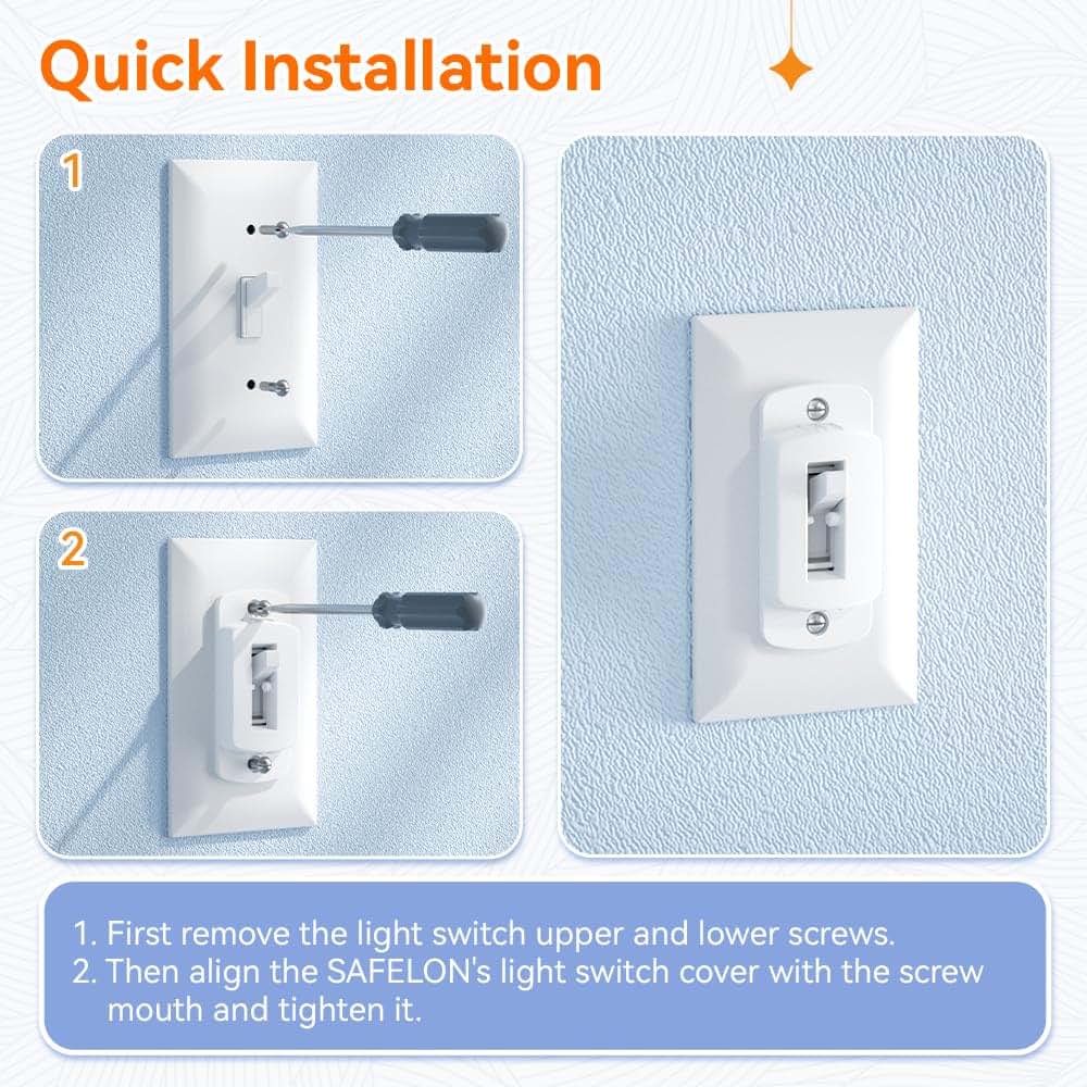Safelon Light Switch Cover Guards for American Switches
