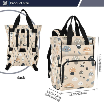 FUGIDOG Mushroom Diaper Bag Backpack with Insulated Pockets