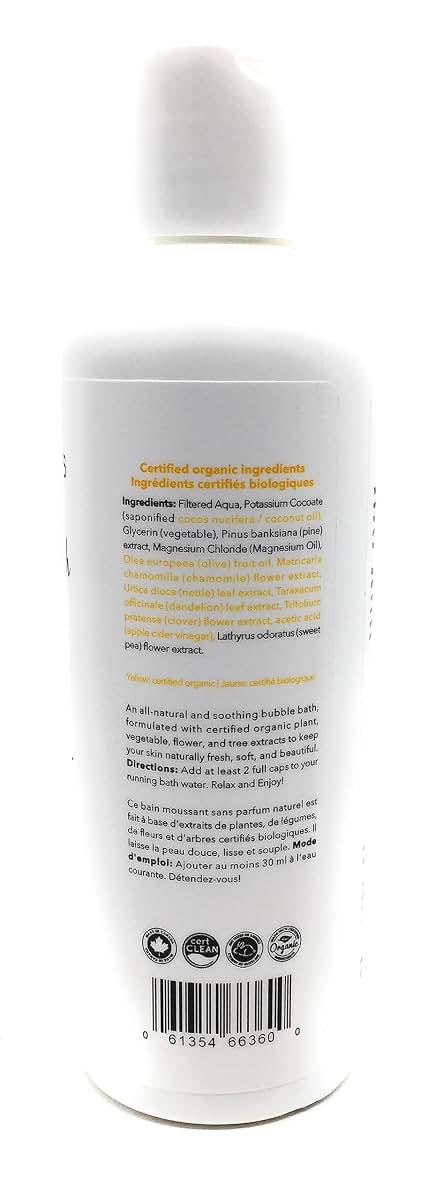 Carina Organics Baby Bubble Bath, Sweet Pea Scented Liquid (photo 2)