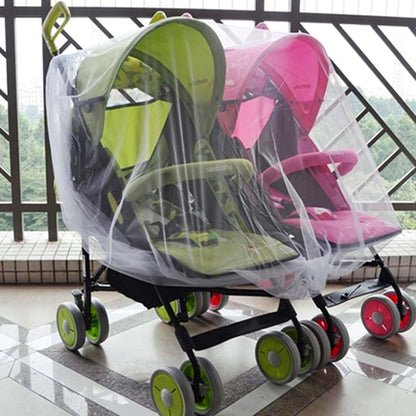 Universal Breathable Polyester Stroller Net Cover for Double and Twin Baby Strollers