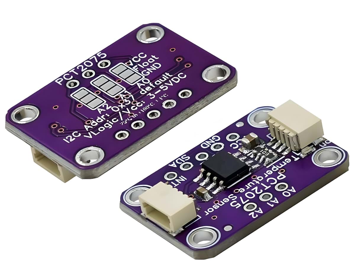 tictocstore 1pcs PCT2075 11-Bit High-Accuracy I2C Temperature Sensor – QT/Qwiic Compatible with 27-Address Multi-Device (photo 2)