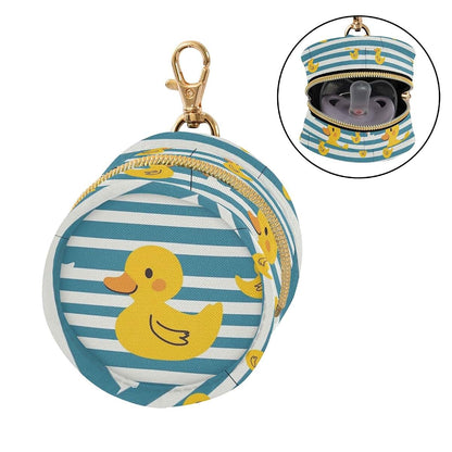 BabyOneStop Yellow Ducks Pacifier Case with Zipper and Clip Wristlet