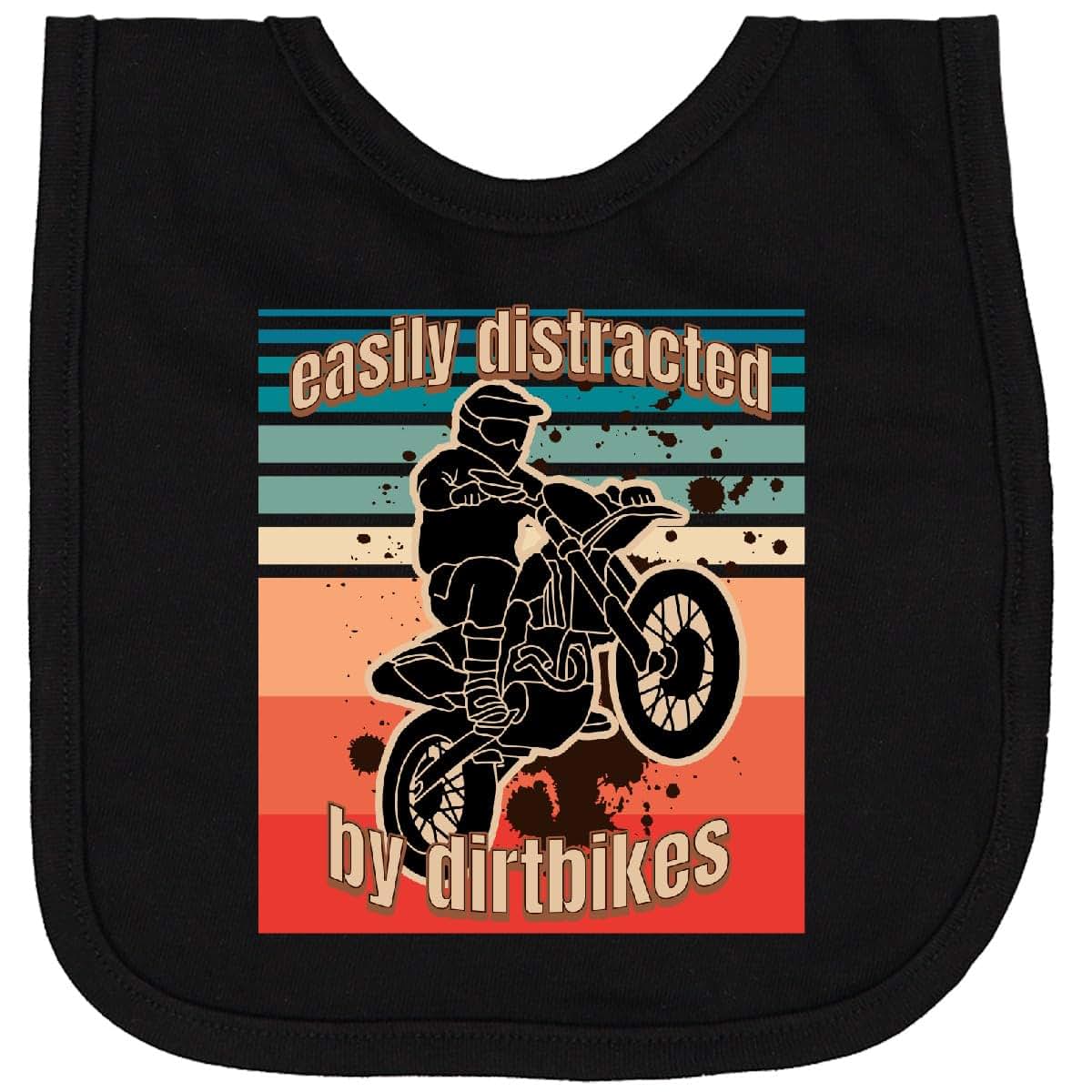 Inktastic Newborn Bib for Dirt Biking Off-Road Motocross