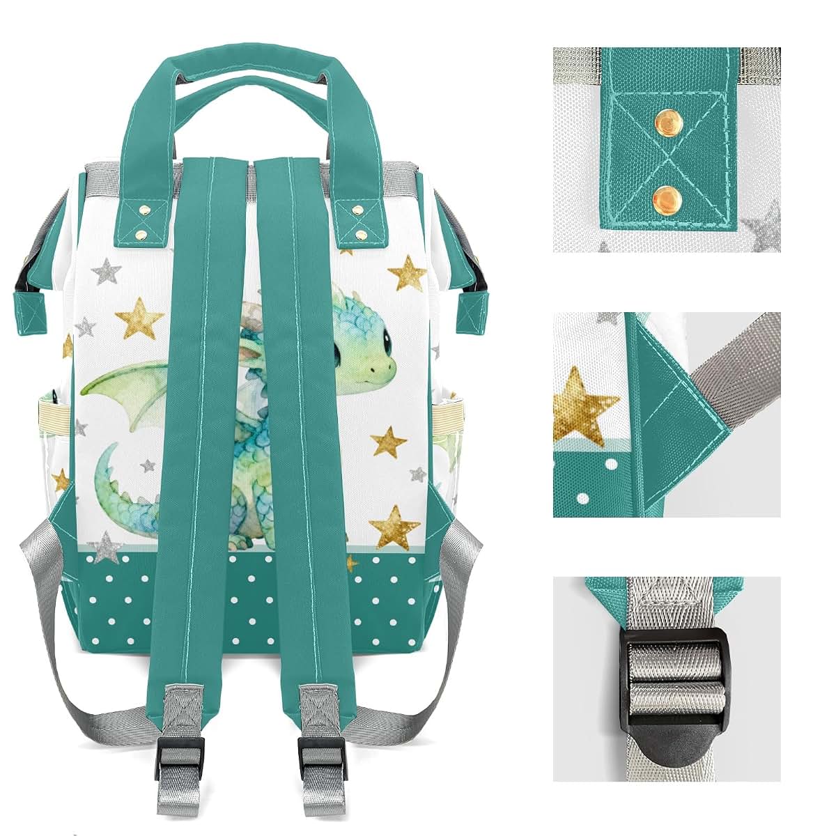 YallLocoMo Custom Diaper Bag Backpack With Insulated Bottle Pockets (photo 4)
